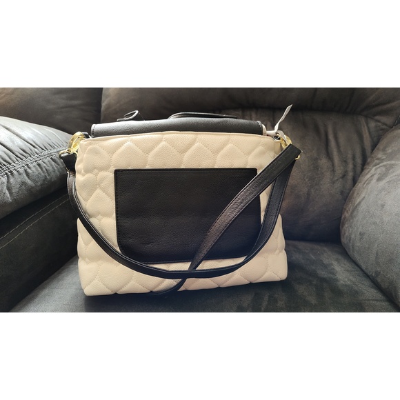 BETSEY JOHNSON - Large Shoulder bag- Black/White - Picture 2 of 7